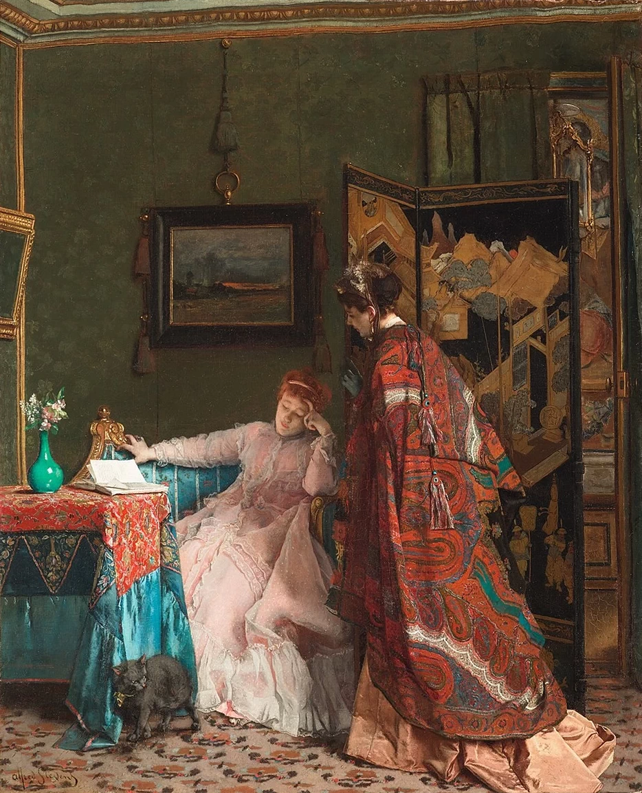 Alfred Émile Stevens - 109, La visita, Dallas Museum of Art